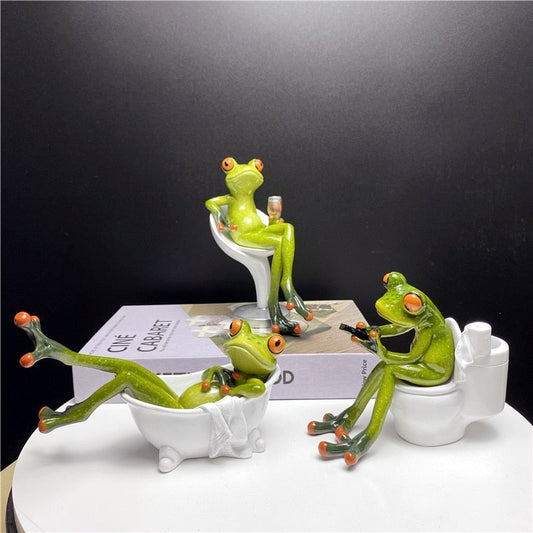 Resin Leggy Frog Figurines - Hemkonst