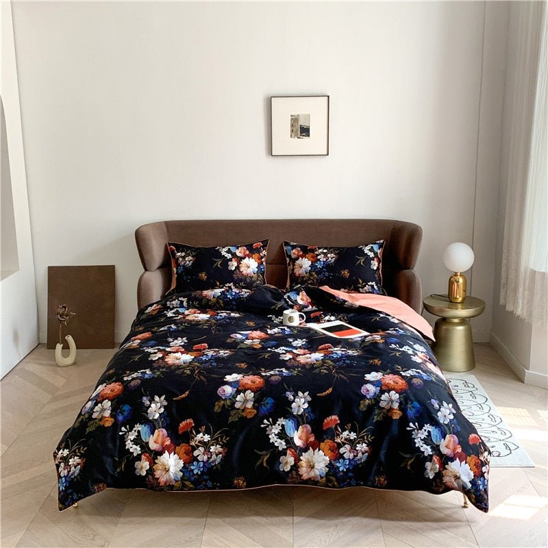 Tropical Leaves Flowers Bedding Set - Hemkonst