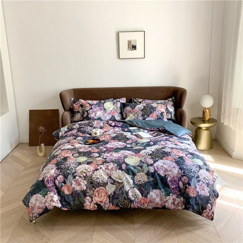 Tropical Leaves Flowers Bedding Set - Hemkonst