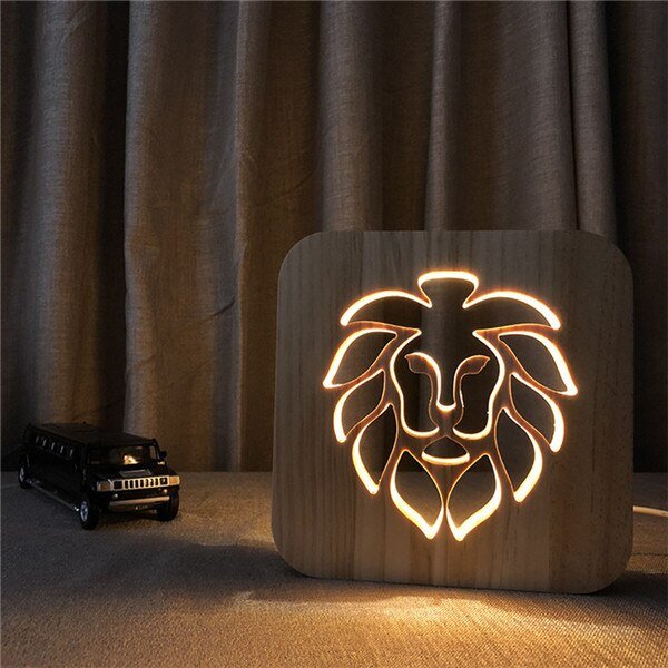 Wooden Animal Display Lamp - Hemkonst