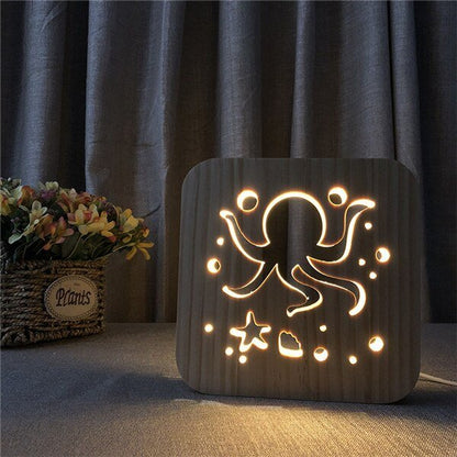 Wooden Animal Display Lamp - Hemkonst