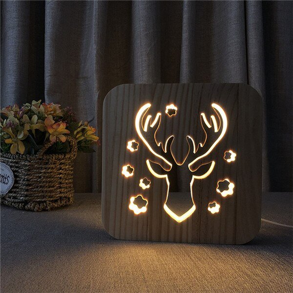 Wooden Animal Display Lamp - Hemkonst