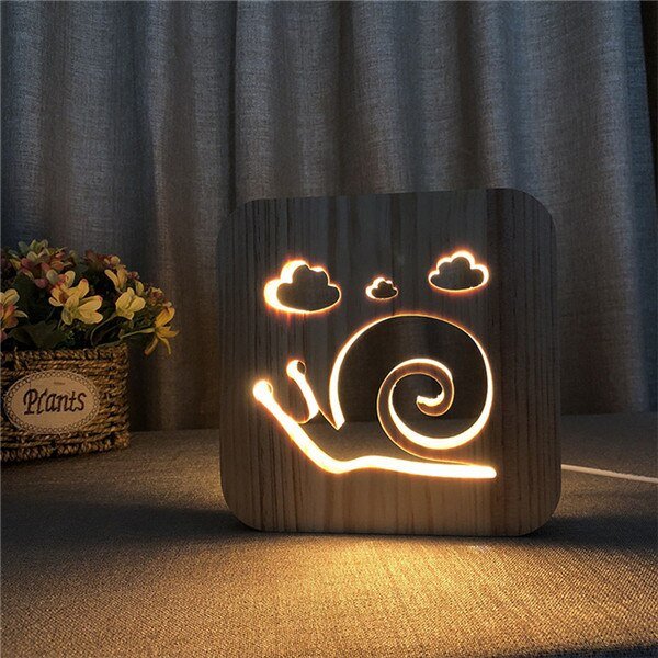 Wooden Animal Display Lamp - Hemkonst