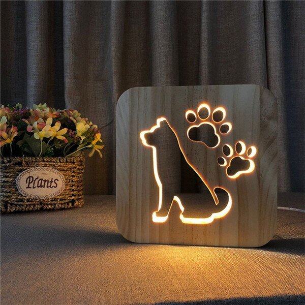 Wooden Animal Display Lamp - Hemkonst