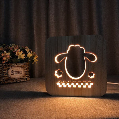 Wooden Animal Display Lamp - Hemkonst