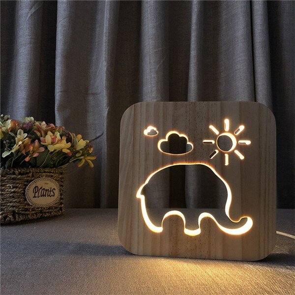 Wooden Animal Display Lamp - Hemkonst